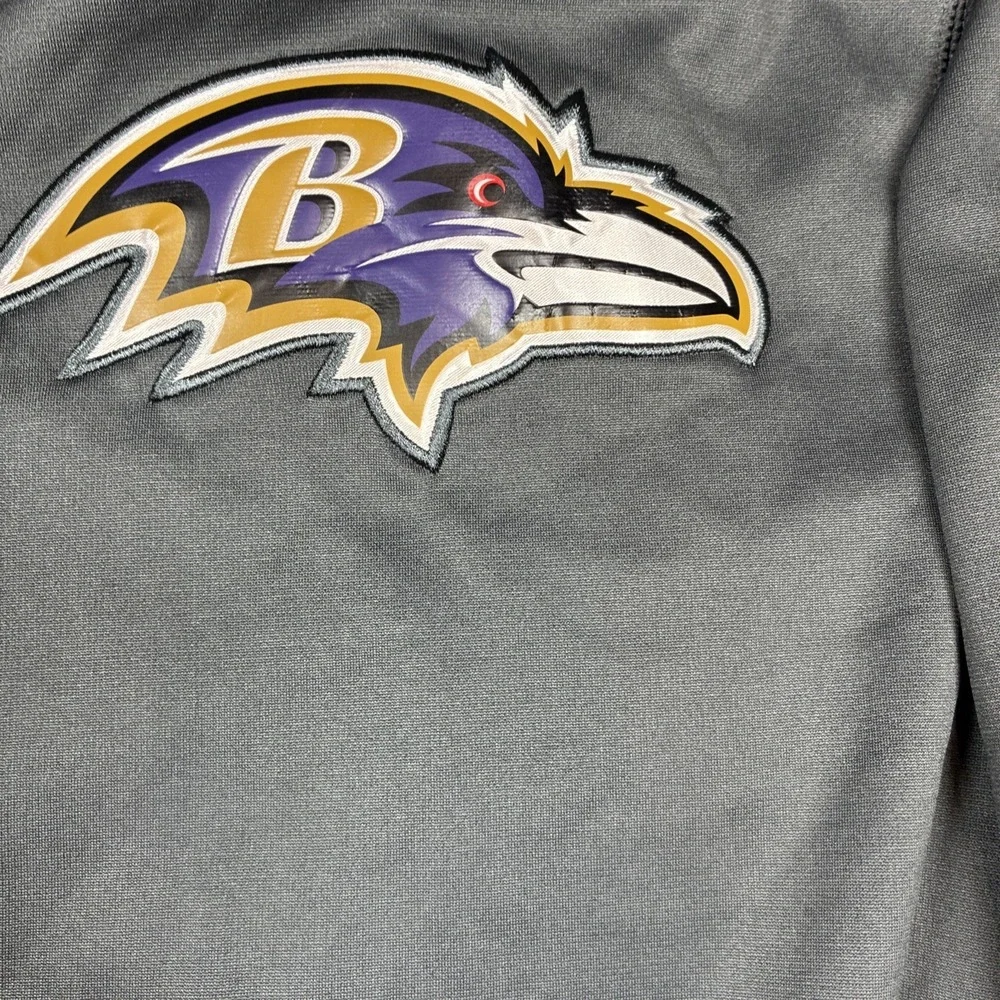 Baltimore Ravens Hoodie Men's XL Nike Therma-Fit Full Zip Gray NFL ON-Field‎